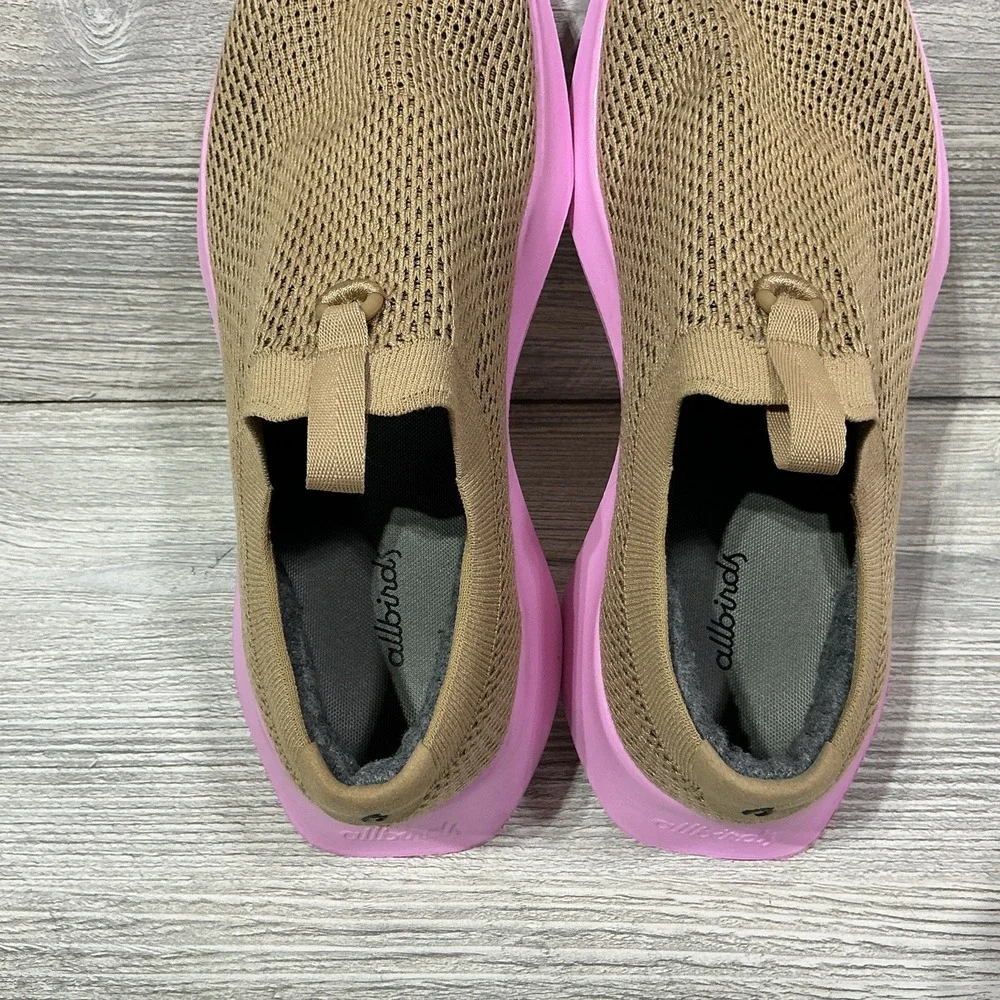 Allbirds TD Tree Dasher Relay Shoes Sneakers Walking Brown Pink Men's Size 10 US